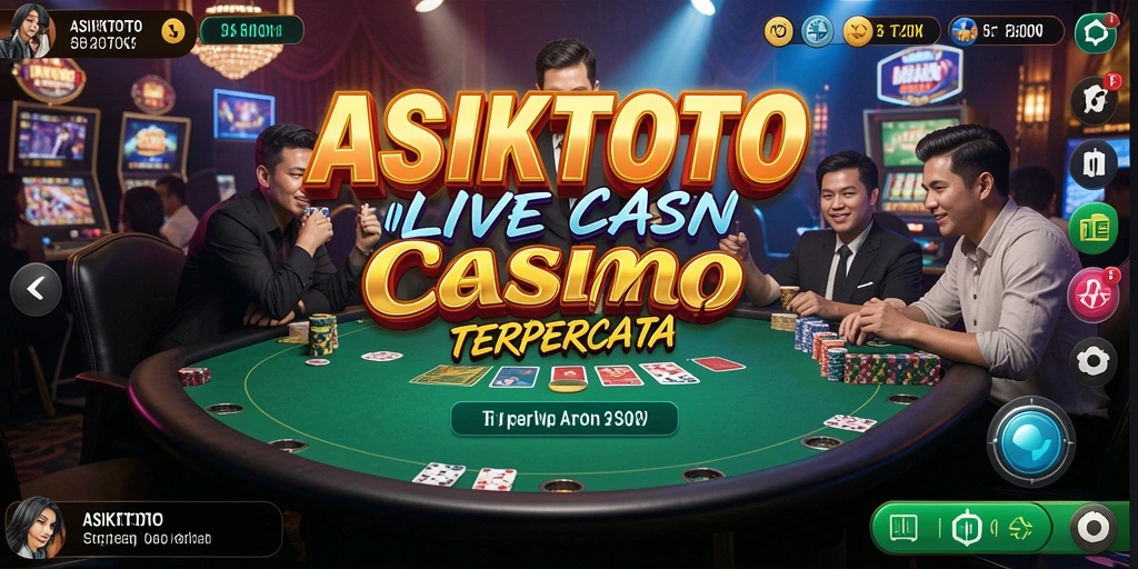 Tampilan utama ASIKTOTO dengan dealer Live Casino yang profesional.