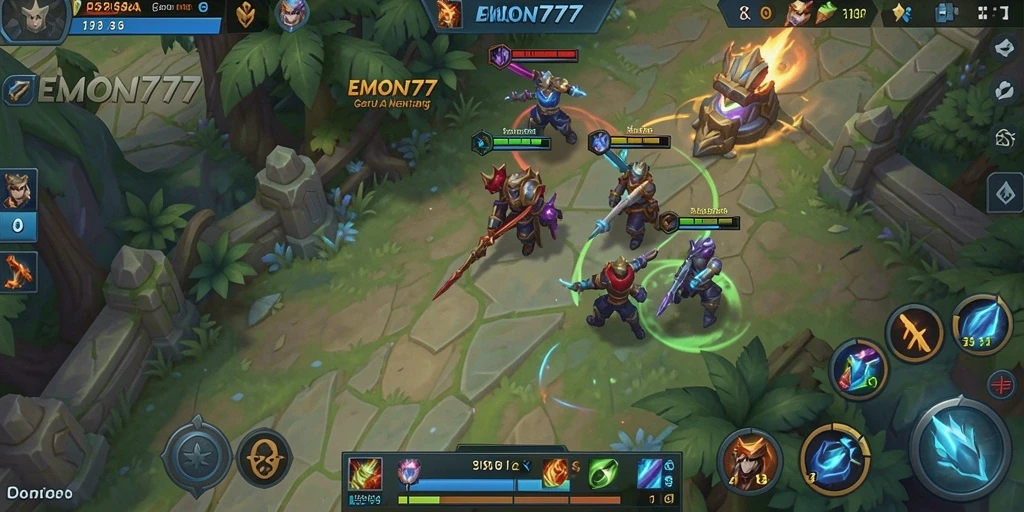 Screenshot gameplay EMON777 yang penuh aksi dan strategi.