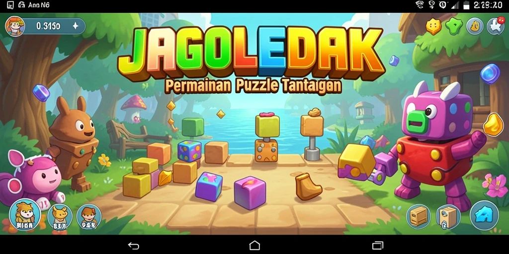 Tangkapan layar gameplay JAGOLEDAK dengan puzzle menantang.