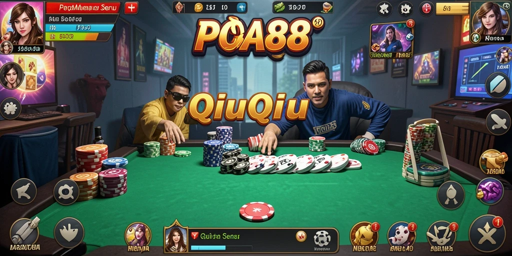 Tampilan menarik dari gameplay QiuQiu di POA88.