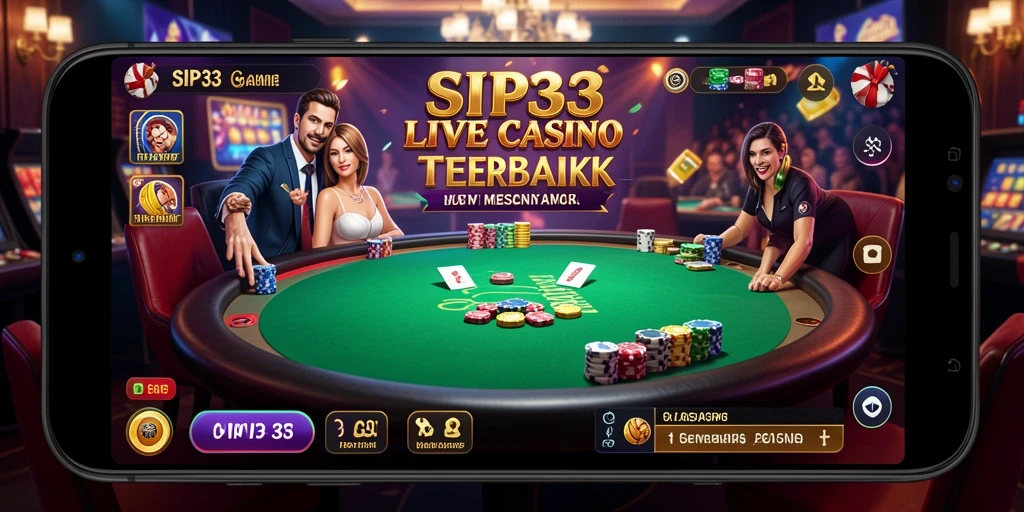 Tampilan menarik dari gameplay Live Casino di SIP33.